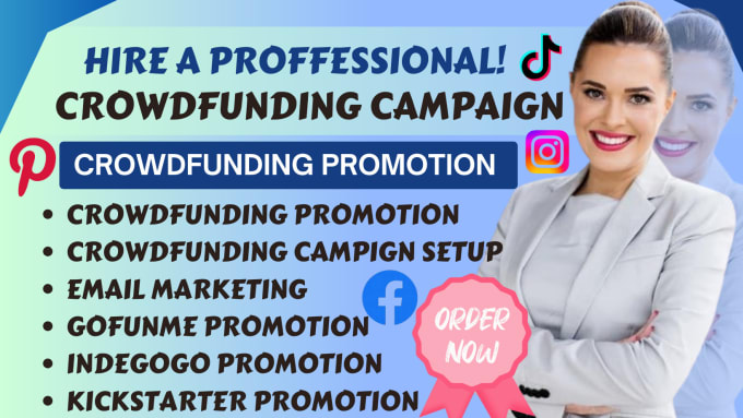 Gig Preview - Do crowdfunding promotion backers list for kickstarter indiegogo, gofundme