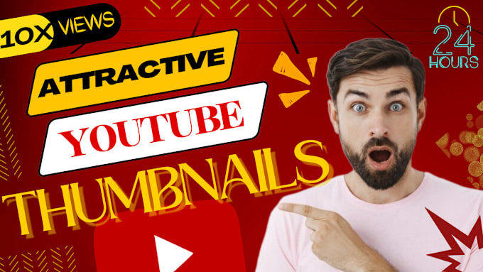 Gig Preview - Create custom youtube thumbnail in 24 hours