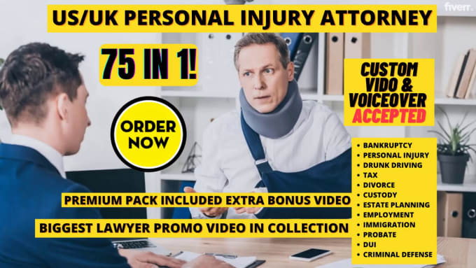 Gig Preview - Make personal injury lawyer or 75 lawyer attorney firm video