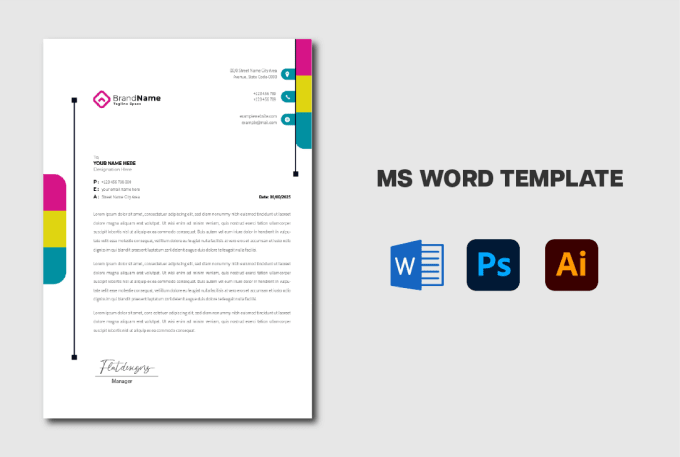 Gig Preview - Design letterhead in word format