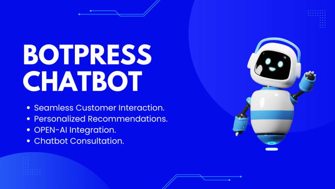 Bestseller - create and integrate custom ai chatbot, chatgpt webapp using botpress