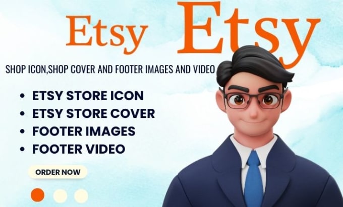 Gig Preview - Make etsy store cover shop icon and footer images and video