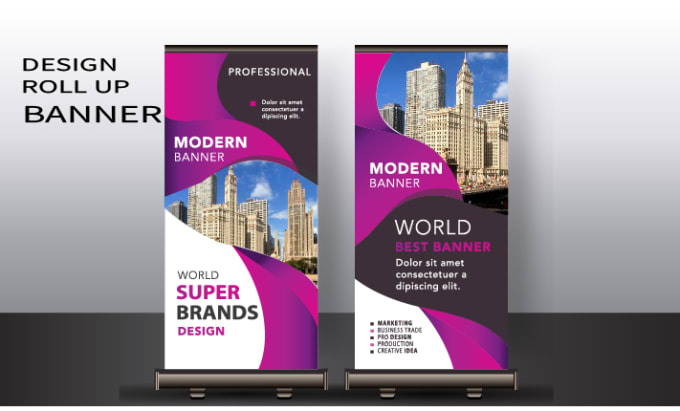 Gig Preview - Design professional roll up banner, retractable, pull up, pop up banner