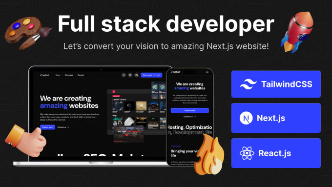 Bestseller - do reactjs nextjs tailwindcss figma react nodejs jobs