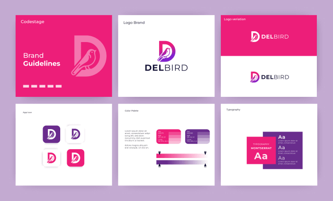 Bestseller - do flat minimal logo design with a brand style guide