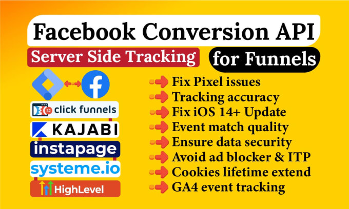 Bestseller - do facebook conversion API with gtm for click funnel kajabi system go high level