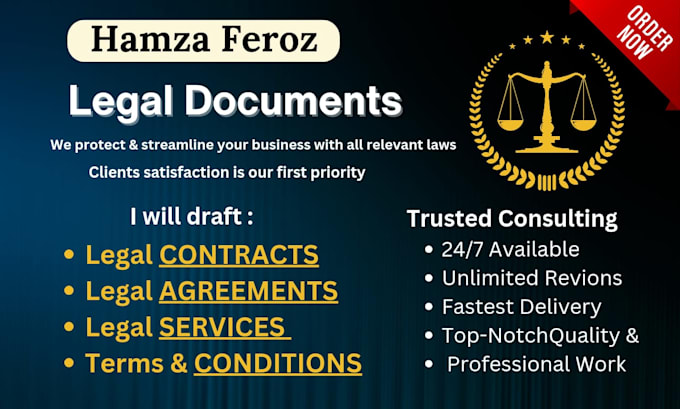 Gig Preview - Write legal contracts, agreements, nda, llc operating