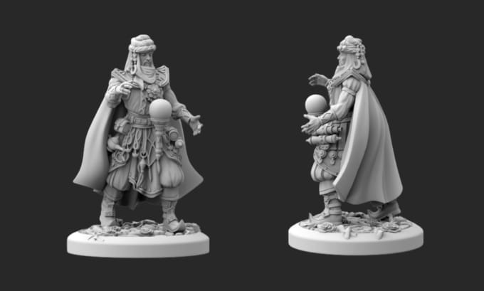 Gig Preview - Sculpt quality 3d miniature 3d model character for 3d printing in fdm and resin