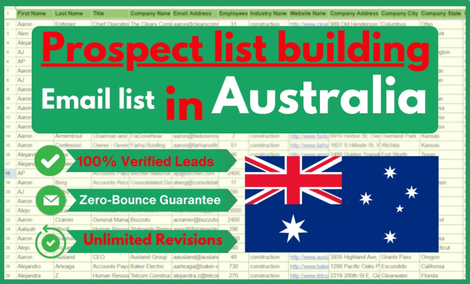 Gig Preview - Do prospect list building, contact b2b email list, lead generation in australia