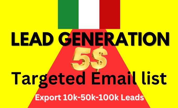 Gig Preview - Provide a high quality italy b2b lead generation and email leads list