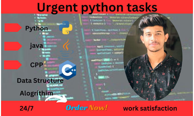 Gig Preview - Do urgent python, cpp, c, java ,coding projects, web database bot sql, tutor