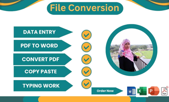 Gig Preview - Convert PDF to word, PDF to excel, and typing jobs