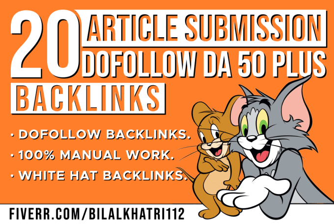 Gig Preview - Do 20 high quality article submission backlinks off page SEO