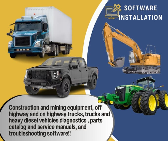 Gig Preview - Install diagnostic, parts service manual software for trucks and heavy equipment