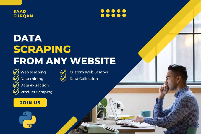 Gig Preview - Do python web scraping and website data scraping