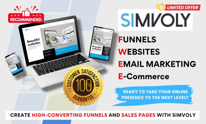 Gig Preview - Build funnels and converting landing page in simvoly, instapage