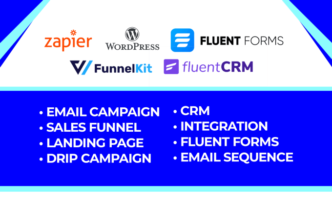 Gig Preview - Configure your fluent crm, fluent forms, funnelkit plugins