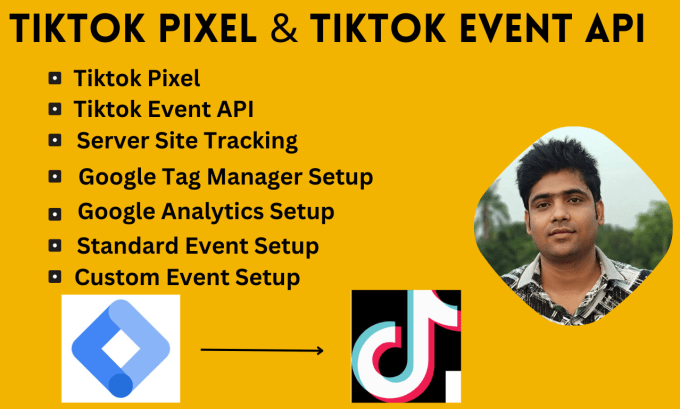 Gig Preview - Setup tiktok, pinterest, snapchat pixel and event API with GTM