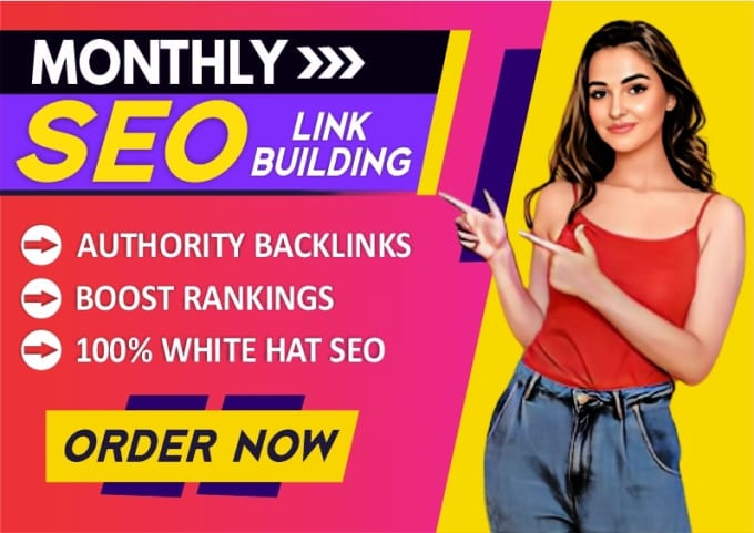 Gig Preview - Do monthly off page SEO with white hat dofollow backlinks for google ranking