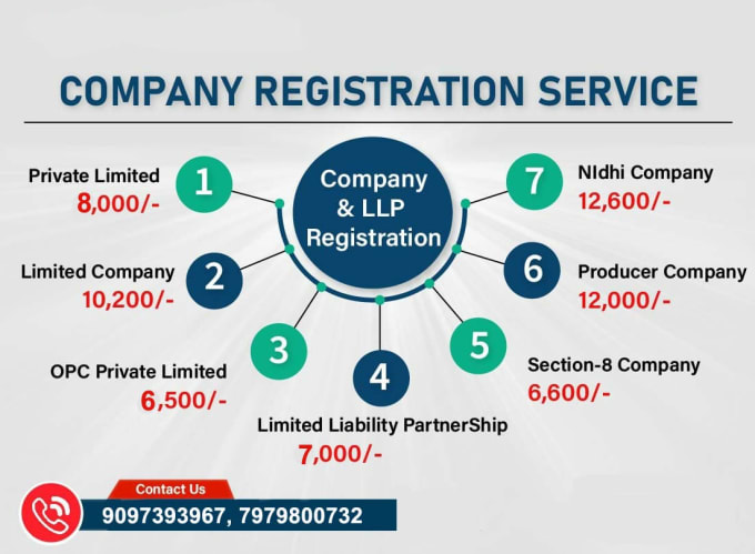 Gig Preview - Register pvt ltd and llp company in india