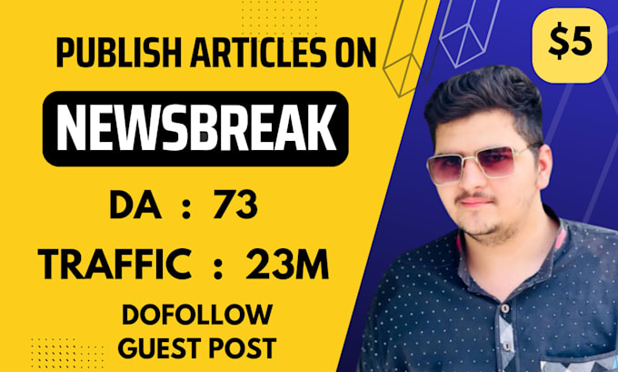 Gig Preview - Write and publish guest post on newsbreak with google index