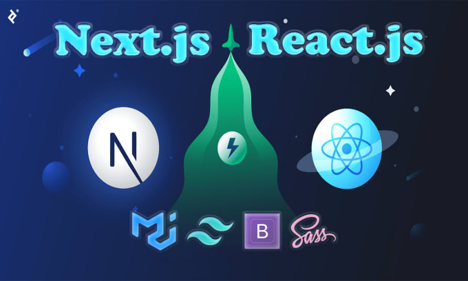 Gig Preview - Be your frontend developer using react js, next js, tailwind css, material ui