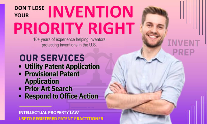 Gig Preview - Prepare and file one utility patent application with the US patent office