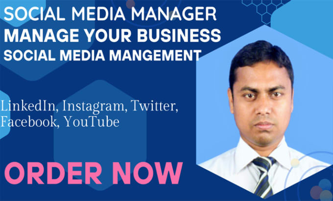 Gig Preview - Be your professional social media manager, monthly management