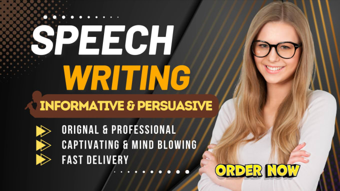 Gig Preview - Write an engaging persuasive informative and motivational speech on any topic