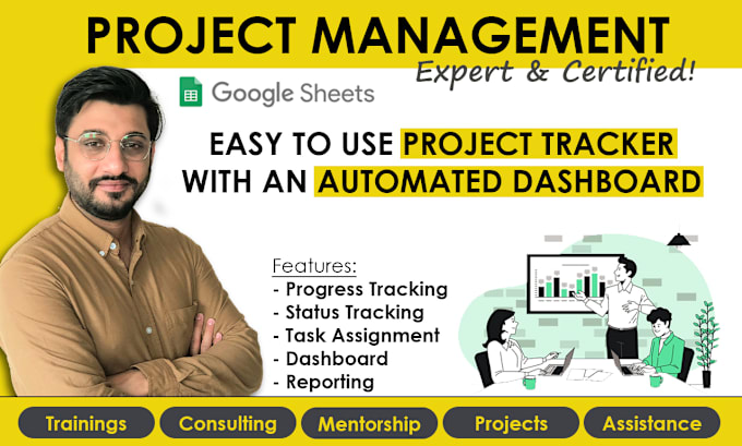 Gig Preview - Create a project tracker in google sheets with a dashboard