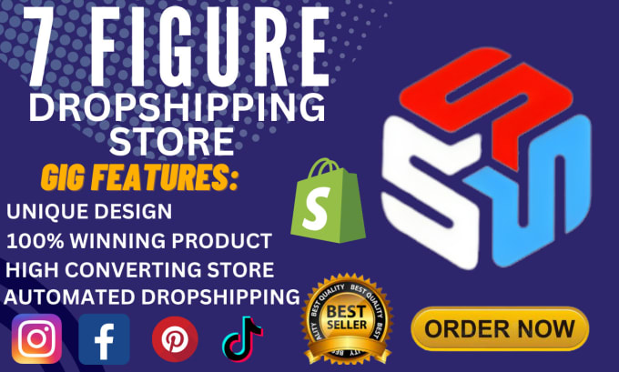 Gig Preview - Build 7 figure shopify dropshipping store, digital product shopify store