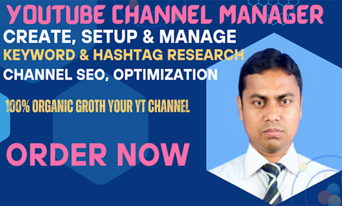 Gig Preview - Be your certified youtube channel manager for organic growth