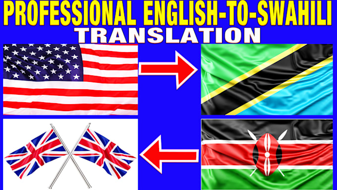 Gig Preview - Do professional ugc english to swahili translations