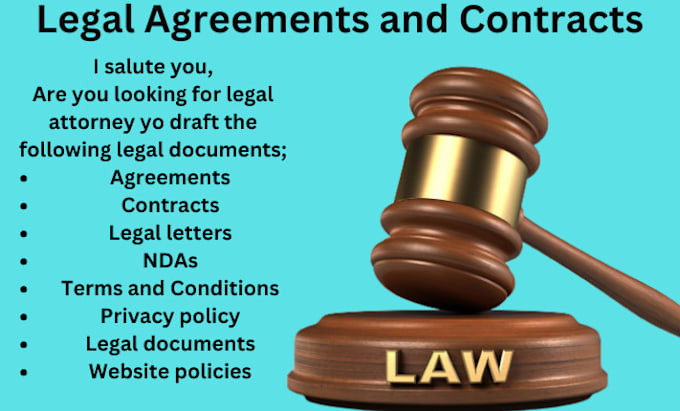 Gig Preview - Write and review legal contract, agreement, legal drafting, nda, llc operating