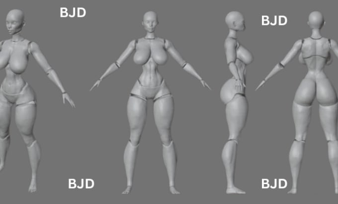 Gig Preview - Sculpt 3d bjd, 3d ball jointed doll, 3d sci fi model, 3d miniature