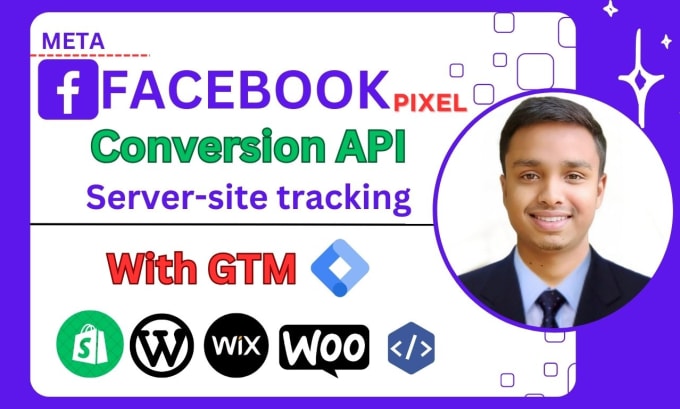 Gig Preview - Fix or setup meta facebook pixel and conversion API with GTM for ecommerce