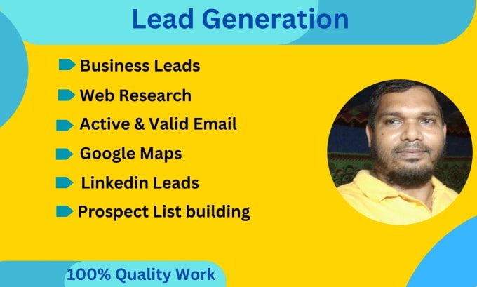 Gig Preview - Provide b2b lead generation, business leads and linkedin leads