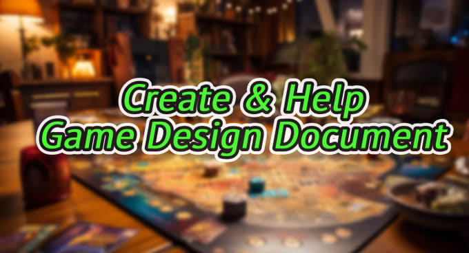 Gig Preview - Create a game design document gdd for you