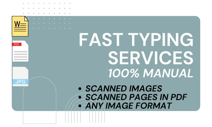 Gig Preview - Fast type from image, PDF, retype scanned documents