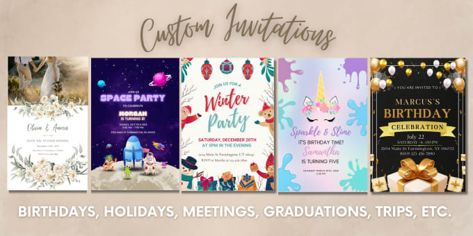 Bestseller - design invitations, cards and flyers for any event