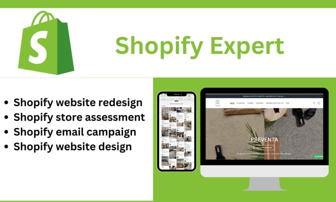 Gig Preview - Do shopify website design shopify website redesign shopify dropshipping