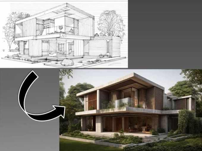 Gig Preview - Turning your vision into reality exterior design  using ai