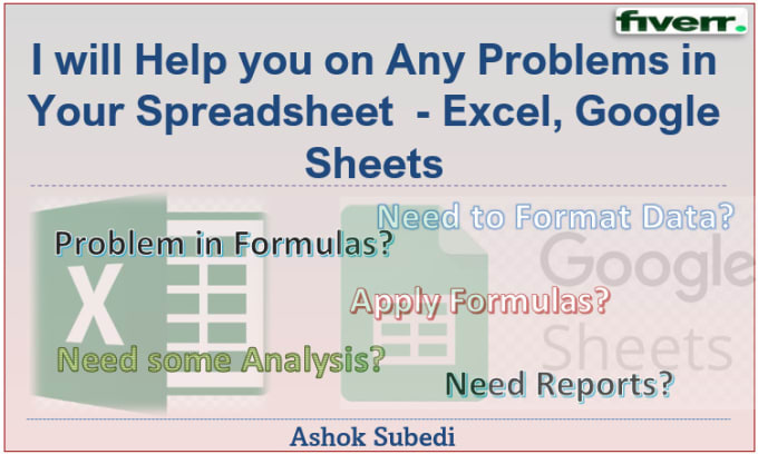 Gig Preview - Fix the spreadsheet problems, formulas and function