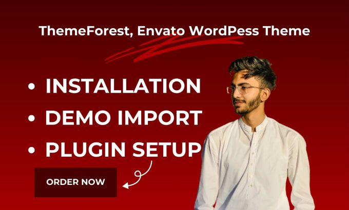 Gig Preview - Do themeforest envato wordpress theme installation, demo import, customization