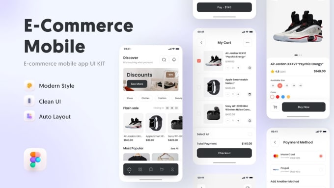 Gig Preview - Design ecommerce app and website UI UX and wireframe on figma