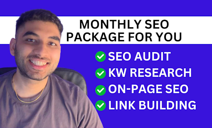 Gig Preview - Do complete monthly SEO for your website google rankings