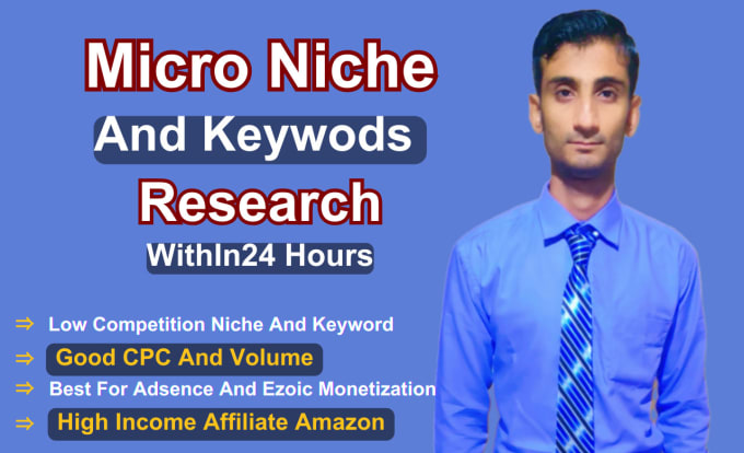 Gig Preview - High profitable micro niche research with keyword and amazon blog within 24 hour