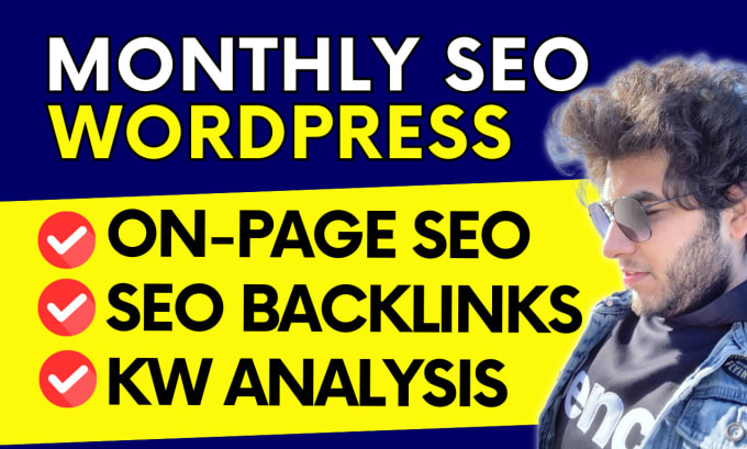 Gig Preview - Do monthly wordpress website SEO service for google ranking