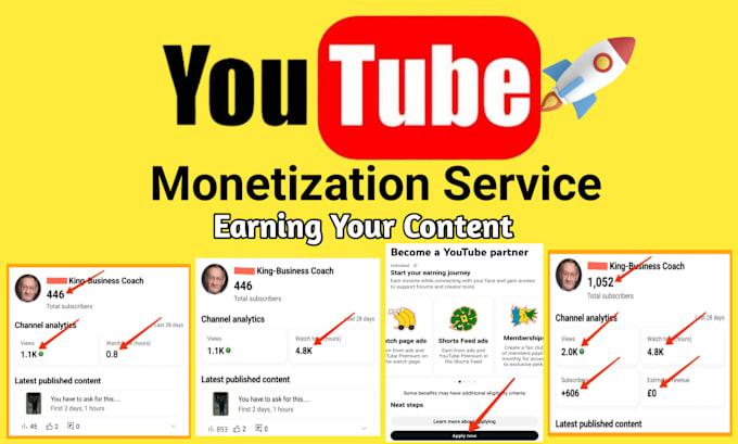 Gig Preview - Do organically youtub channel promotion and complete monetization criteria