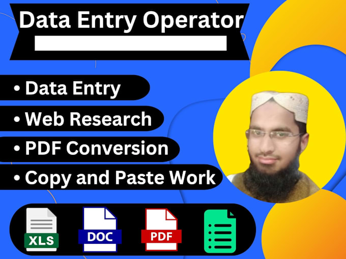 Gig Preview - Be your data entry operator